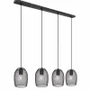Luminaires Globo Lighting Suspensions|Suspension Globo DOPS Noir, 4 lumières