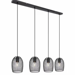 Luminaires Globo Lighting Suspensions|Suspension Globo DOPS Noir, 4 lumières