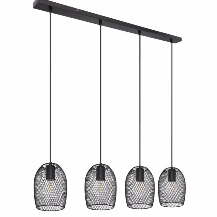 Luminaires Globo Lighting Suspensions|Suspension Globo DOPS Noir, 4 lumières