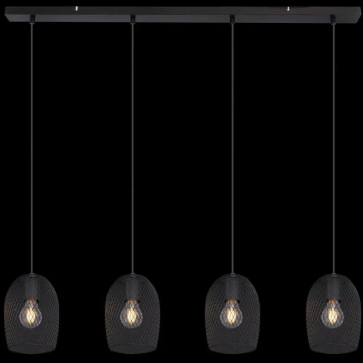 Luminaires Globo Lighting Suspensions|Suspension Globo DOPS Noir, 4 lumières