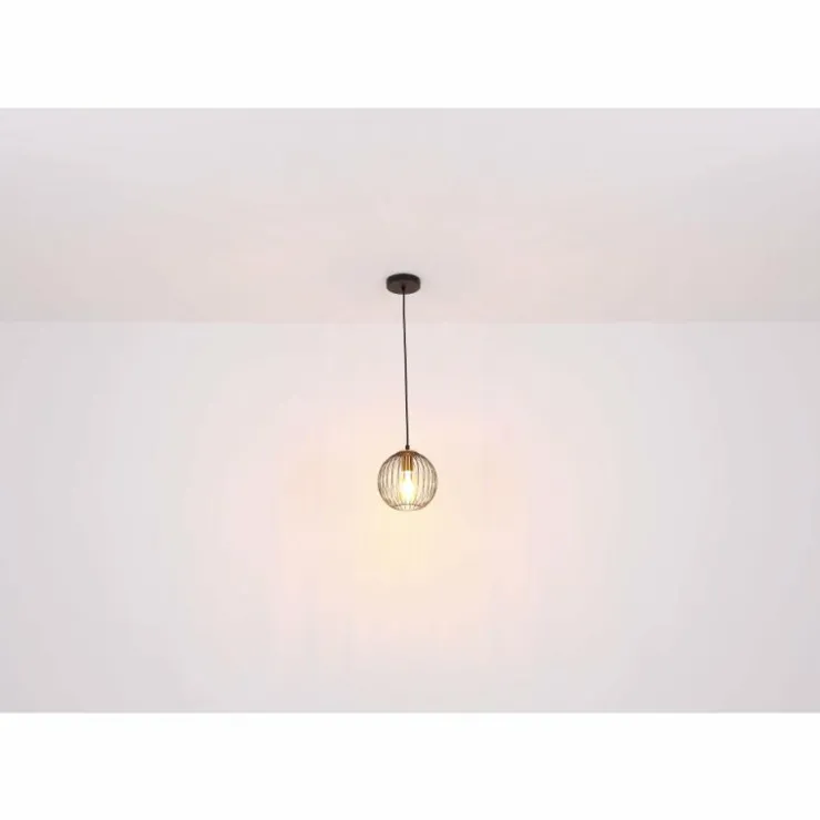 Luminaires Globo Lighting Suspensions|Suspension Globo EUSEBIUS Noir, 1 lumière
