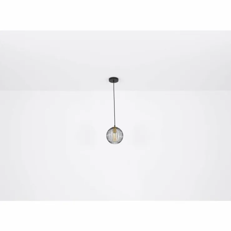 Luminaires Globo Lighting Suspensions|Suspension Globo EUSEBIUS Noir, 1 lumière