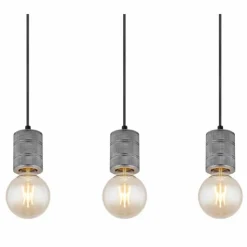 Luminaires Globo Lighting Suspensions|Suspension Globo FREDDY Argent Oxydé, 5 lumières