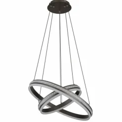 Luminaires Globo Lighting Éclairage Led|Suspension Globo GROUNI LED Titane, 1 lumière, Télécommandes