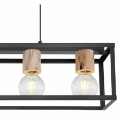 Luminaires Globo Lighting Suspensions|Suspension Globo HAGAR Noir, 4 lumières
