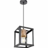 Luminaires Globo Lighting Suspensions|Suspension Globo HAGAR Noir, 1 lumière
