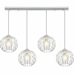 Luminaires Globo Lighting Suspensions|Suspension Globo HANAKO Chrome, 4 lumières