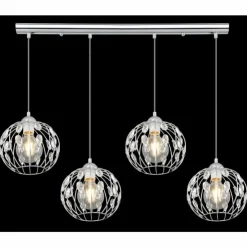 Luminaires Globo Lighting Suspensions|Suspension Globo HANAKO Chrome, 4 lumières