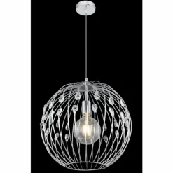 Luminaires Globo Lighting Suspensions|Suspension Globo HANAKO Chrome, 1 lumière