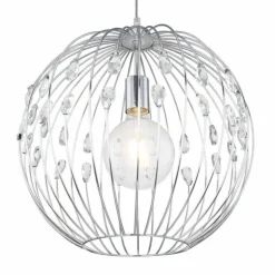 Luminaires Globo Lighting Suspensions|Suspension Globo HANAKO Chrome, 1 lumière
