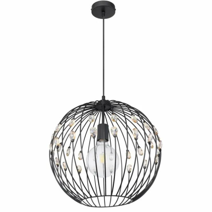 Luminaires Globo Lighting Suspensions|Suspension Globo HANAKO Noir, 1 lumière