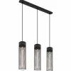 Luminaires Globo Lighting Suspensions|Suspension Globo HANS Noir, 3 lumières