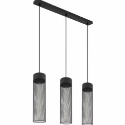 Luminaires Globo Lighting Suspensions|Suspension Globo HANS Noir, 3 lumières