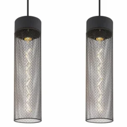 Luminaires Globo Lighting Suspensions|Suspension Globo HANS Noir, 3 lumières