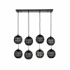 Luminaires Globo Lighting Suspensions|Suspension Globo HERMI Noir, 8 lumières
