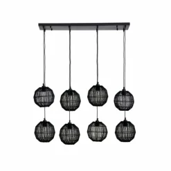 Luminaires Globo Lighting Suspensions|Suspension Globo HERMI Noir, 8 lumières