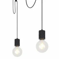 Luminaires Globo Lighting Suspensions|Suspension Globo HERMINE Noir, 3 lumières