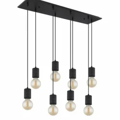 Luminaires Globo Lighting Suspensions|Suspension Globo HERMINE Noir, 8 lumières