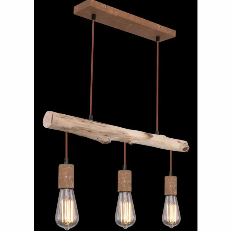 Luminaires Globo Lighting Suspensions|Suspension Globo JAKOB Rouille, 3 lumières