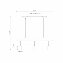 Luminaires Globo Lighting Suspensions|Suspension Globo JAKOB Rouille, 3 lumières