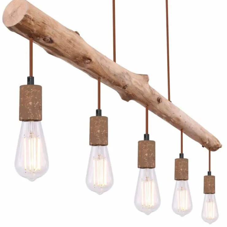 Luminaires Globo Lighting Suspensions|Suspension Globo JAKOB Rouille, 5 lumières