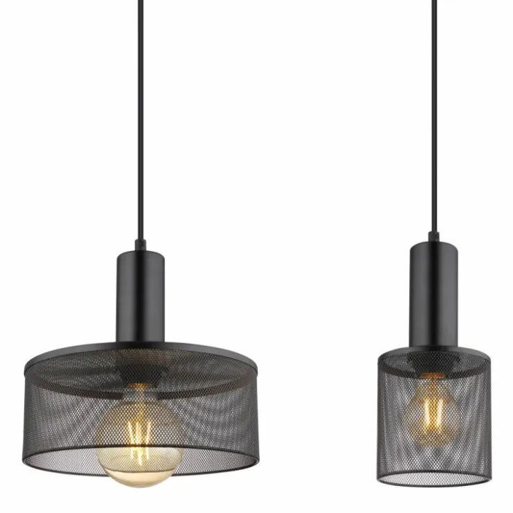 Luminaires Globo Lighting Suspensions|Suspension Globo JEDD Noir, 4 lumières