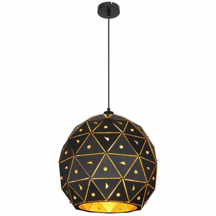 Luminaires Globo Lighting Suspensions|Suspension Globo JODIE Noir, 1 lumière