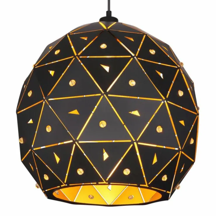 Luminaires Globo Lighting Suspensions|Suspension Globo JODIE Noir, 1 lumière