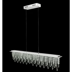 Luminaires Globo Lighting Éclairage Led|Suspension Globo LED Chrome, Clair, 1 lumière, Télécommandes