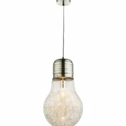 Luminaires Globo Lighting Suspensions|Suspension Globo LEVIN Nickel mat, 1 lumière