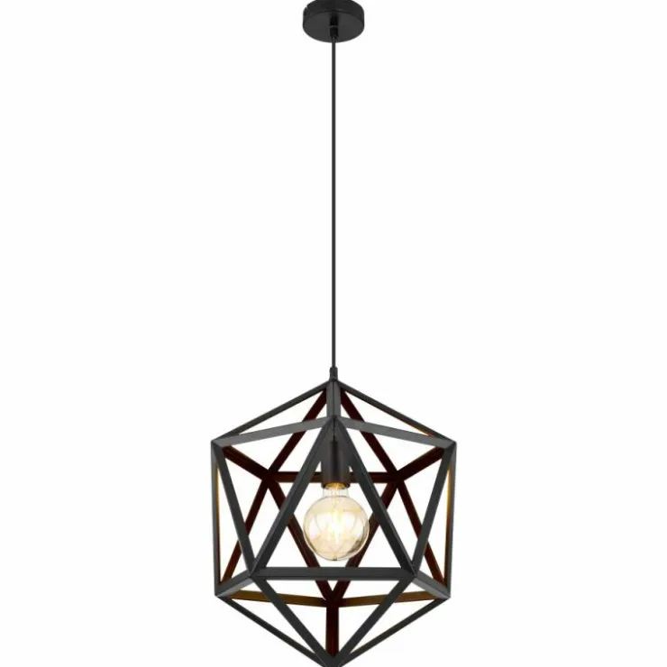 Luminaires Globo Lighting Suspensions|Suspension Globo LYDIA Noir, 1 lumière