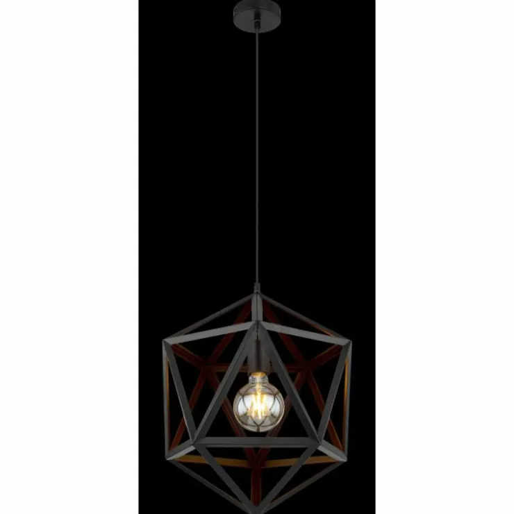 Luminaires Globo Lighting Suspensions|Suspension Globo LYDIA Noir, 1 lumière