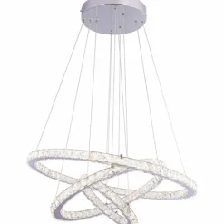 Luminaires Globo Lighting Suspensions|Suspension Globo MARILYN I Chrome, Aspect cristal, 1 lumière, Télécommandes