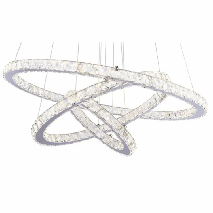 Luminaires Globo Lighting Suspensions|Suspension Globo MARILYN I Chrome, Aspect cristal, 1 lumière, Télécommandes