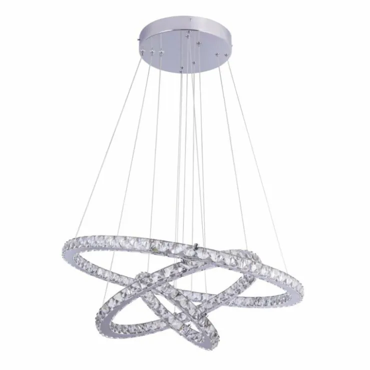 Luminaires Globo Lighting Suspensions|Suspension Globo MARILYN I Chrome, Aspect cristal, 1 lumière, Télécommandes