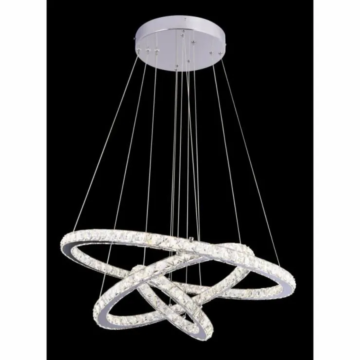 Luminaires Globo Lighting Suspensions|Suspension Globo MARILYN I Chrome, Aspect cristal, 1 lumière, Télécommandes