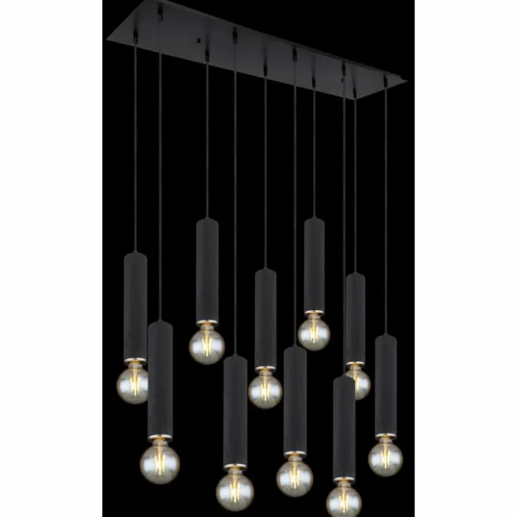 Luminaires Globo Lighting Suspensions|Suspension Globo MARION Noir, 10 lumières