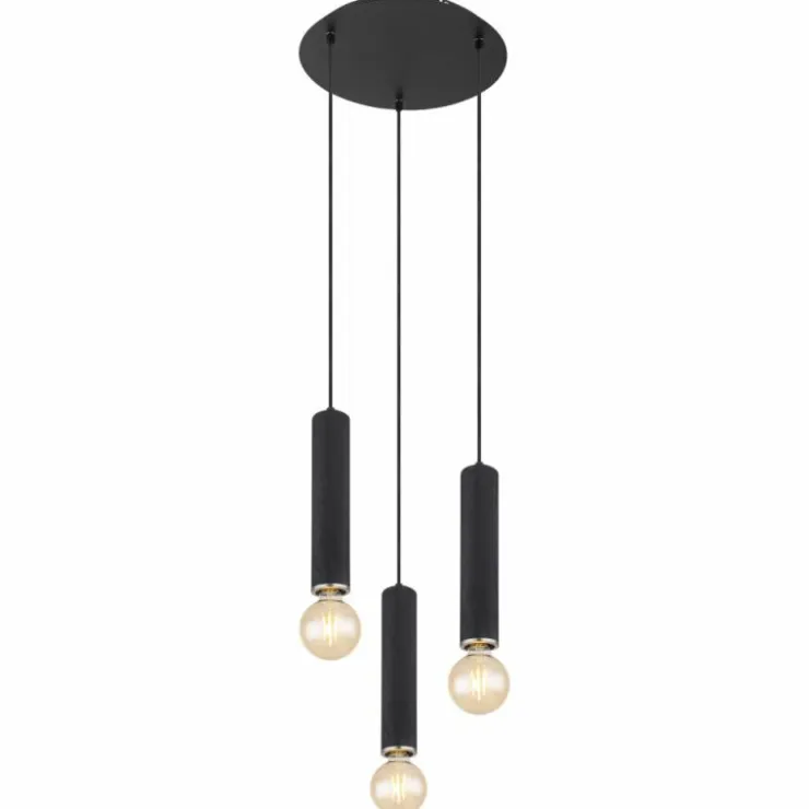 Luminaires Globo Lighting Suspensions|Suspension Globo MARION Noir, 3 lumières