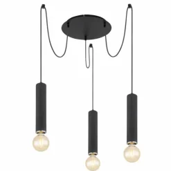 Luminaires Globo Lighting Suspensions|Suspension Globo MARION Noir, 3 lumières
