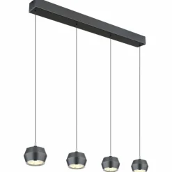 Luminaires Globo Lighting Suspensions|Suspension Globo MARTHY LED Gris, 4 lumières