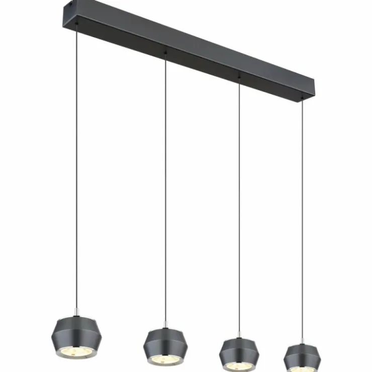 Luminaires Globo Lighting Suspensions|Suspension Globo MARTHY LED Gris, 4 lumières