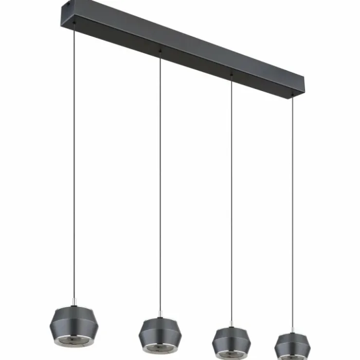 Luminaires Globo Lighting Suspensions|Suspension Globo MARTHY LED Gris, 4 lumières