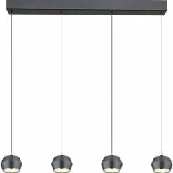 Luminaires Globo Lighting Suspensions|Suspension Globo MARTHY LED Gris, 4 lumières