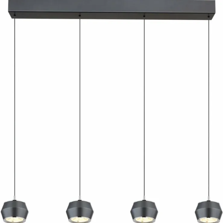 Luminaires Globo Lighting Suspensions|Suspension Globo MARTHY LED Gris, 4 lumières