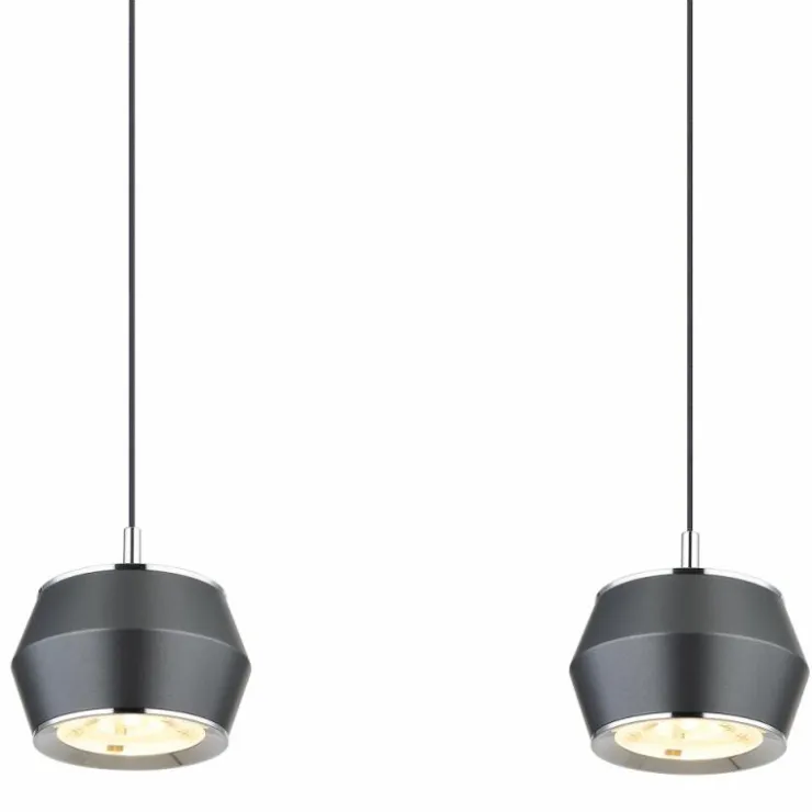 Luminaires Globo Lighting Suspensions|Suspension Globo MARTHY LED Gris, 4 lumières