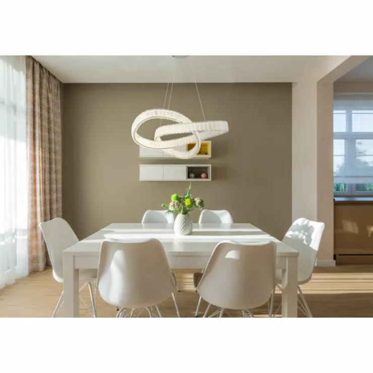 Luminaires Globo Lighting Suspensions|Suspension Globo MUCKY LED Chrome, 1 lumière