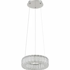 Luminaires Globo Lighting Éclairage Led|Suspension Globo MUCKY LED Chrome, 1 lumière, Télécommandes