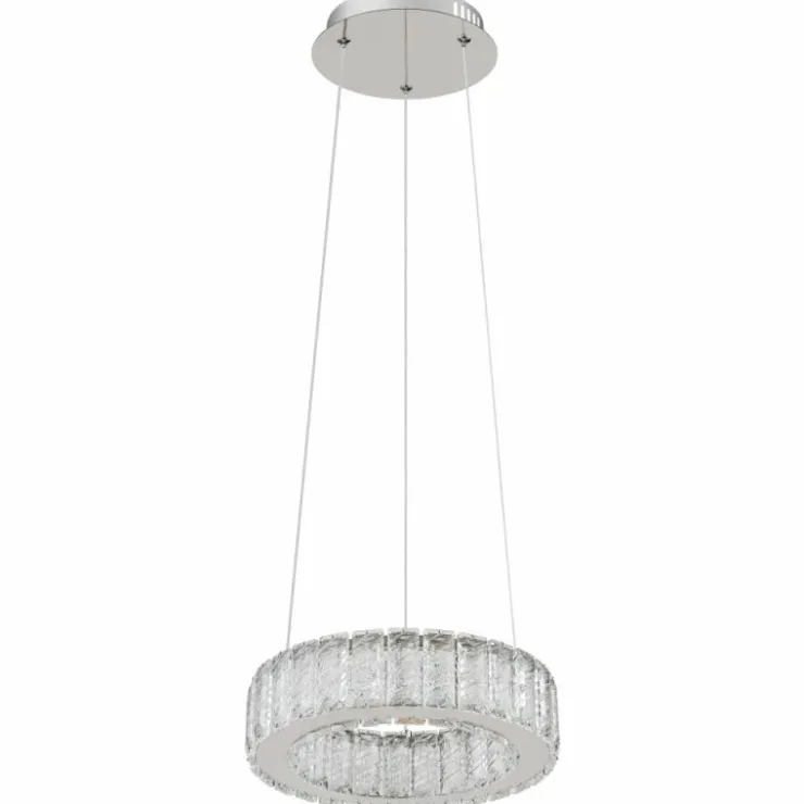 Luminaires Globo Lighting Éclairage Led|Suspension Globo MUCKY LED Chrome, 1 lumière, Télécommandes