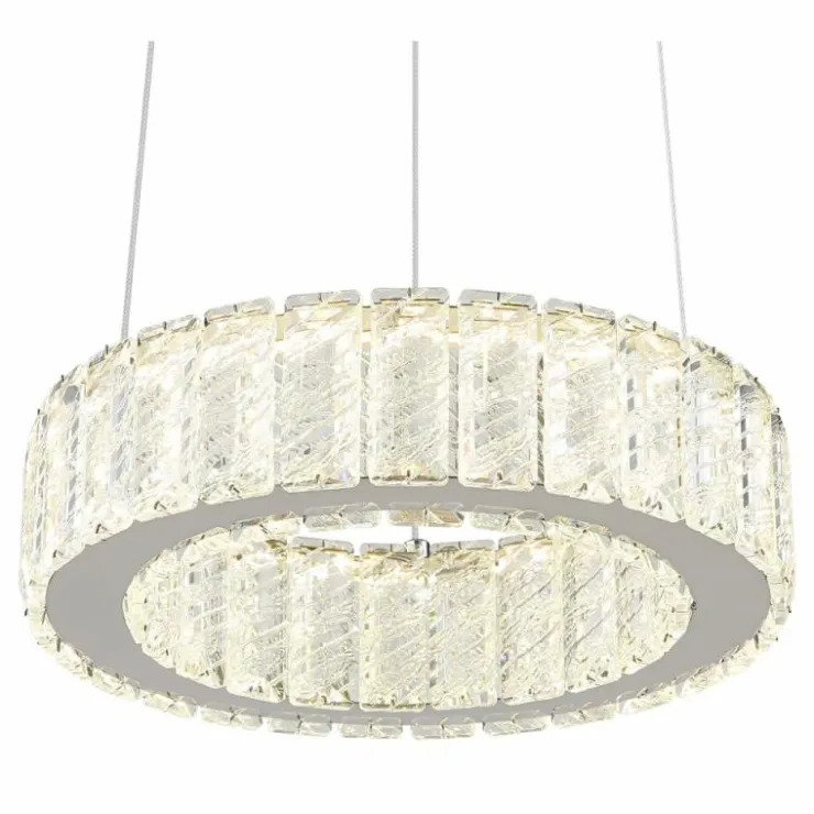 Luminaires Globo Lighting Éclairage Led|Suspension Globo MUCKY LED Chrome, 1 lumière, Télécommandes