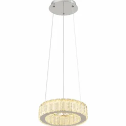 Luminaires Globo Lighting Éclairage Led|Suspension Globo MUCKY LED Chrome, 1 lumière, Télécommandes